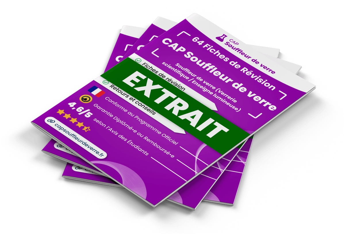 Extrait Fiches Révision gratuites CAP Souffleur de verre